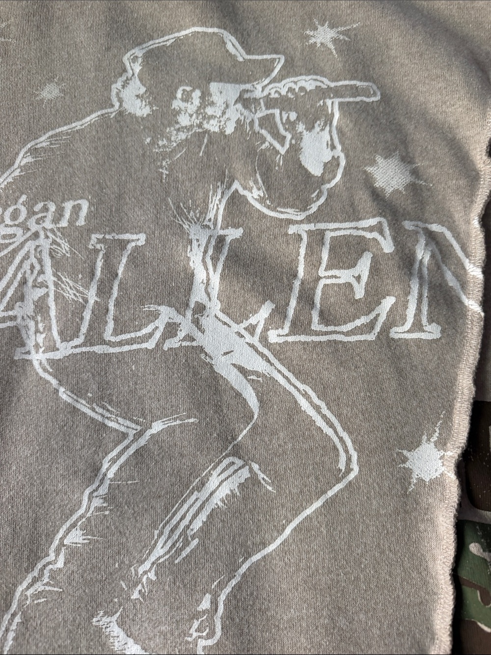 Morgan Wallen Graphic Pullover Sweatshirt - Olive - Picture 4 of 9